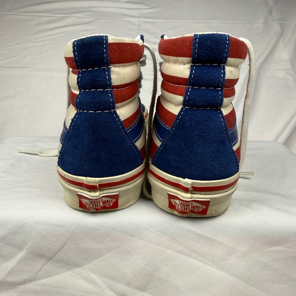 Vans High-Top Sneakers - Blue, Red, and White - Picture 3 of 6
